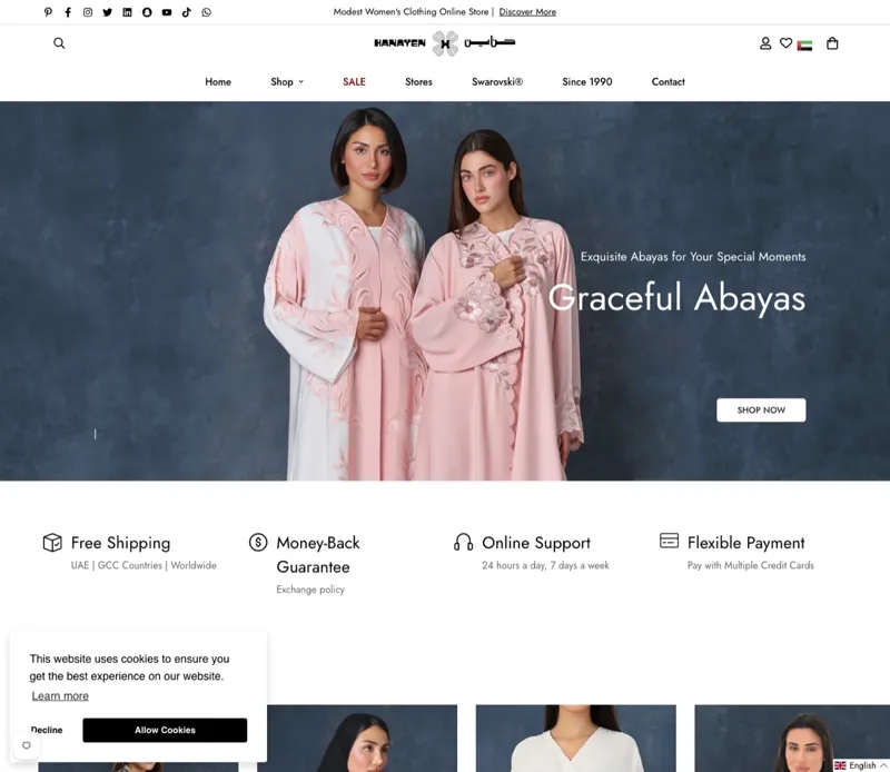 Hanayen website designed by Codeeo