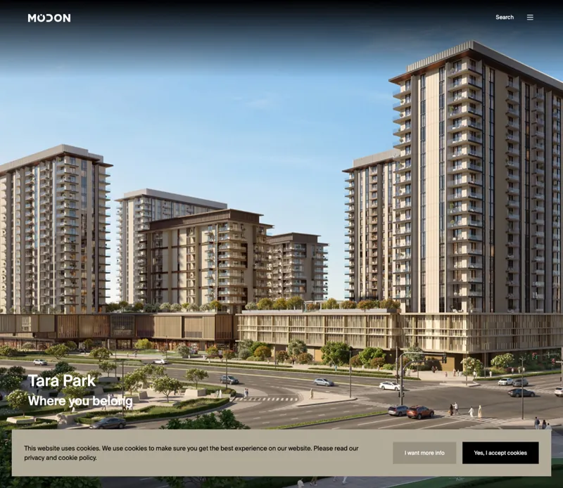 Modon Holding website designed by Codeeo